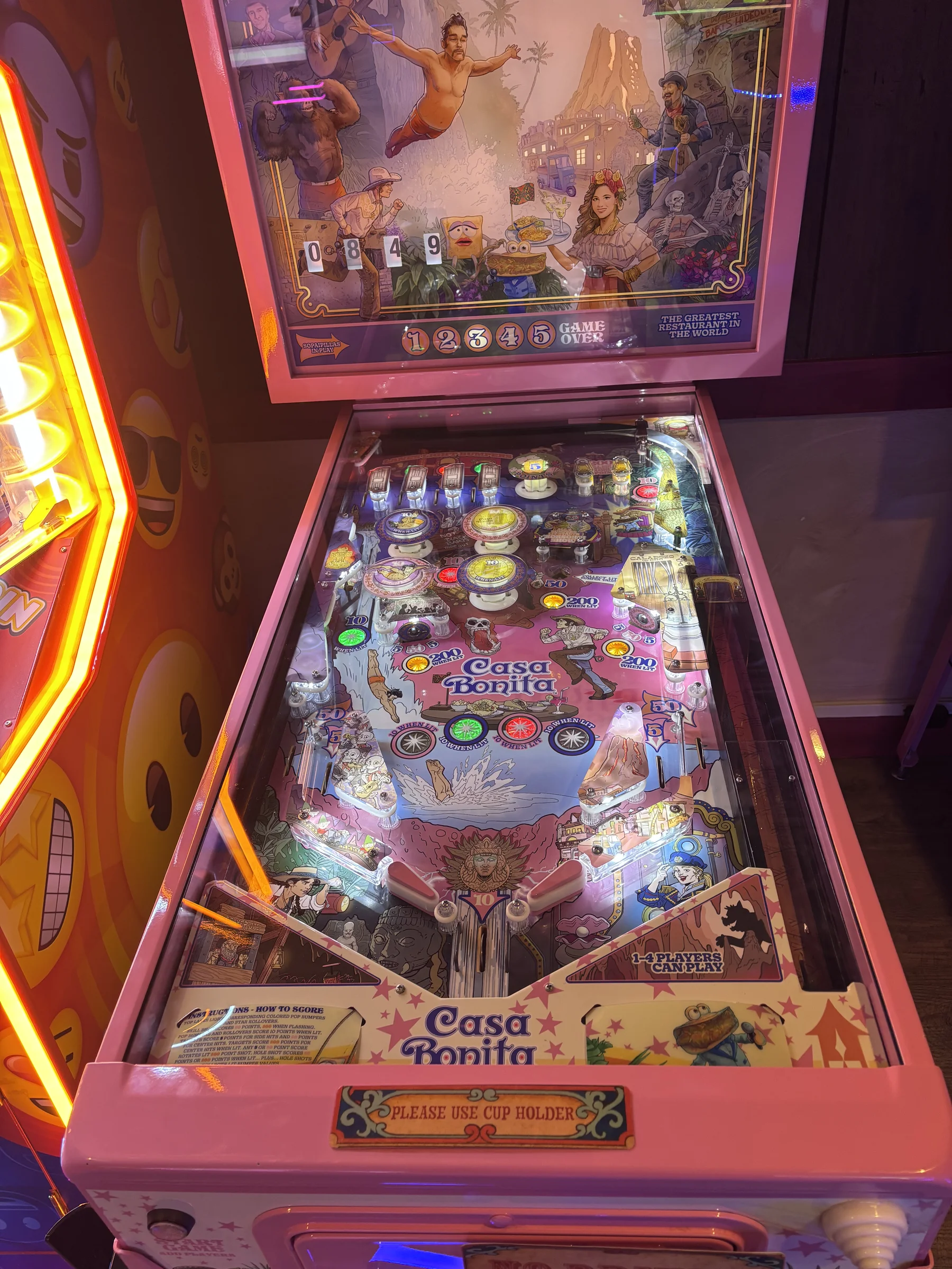 The Casa Bonita pinball table